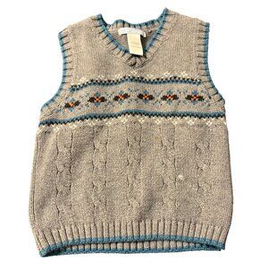 Janie and Jack Gray Cable Knit Sweater Vest 18-24 Months